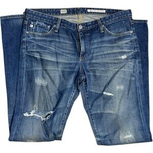 Ag Adriano Goldschmied Faded Blue Denim Jeans